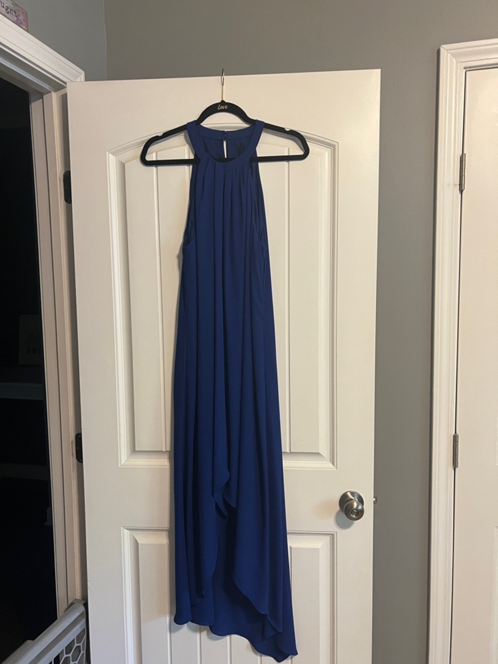 BCBG high low blue dress size M